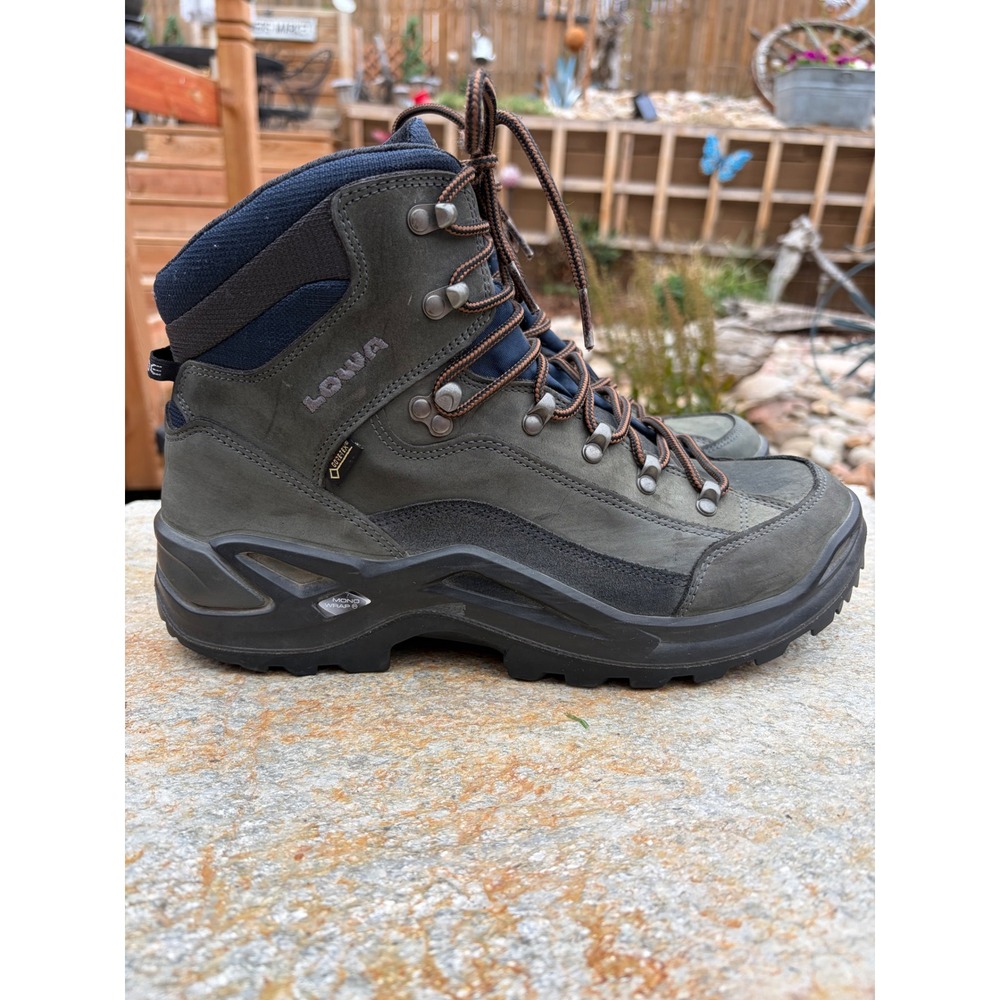 Lowa Renegade GTX Mid Mens 10.5 Gray Gore-Tex Waterproof Hiking Boots 310945